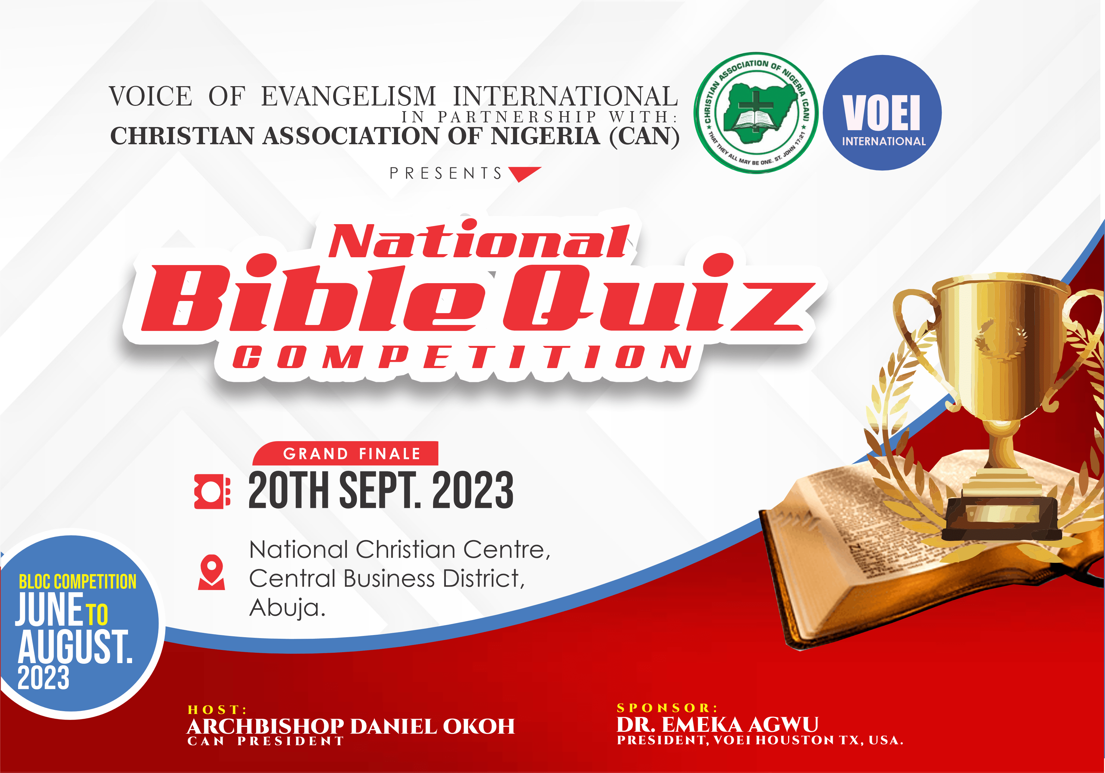 CAN and VOEI Set to hold 2023 National Bible Quiz Competition